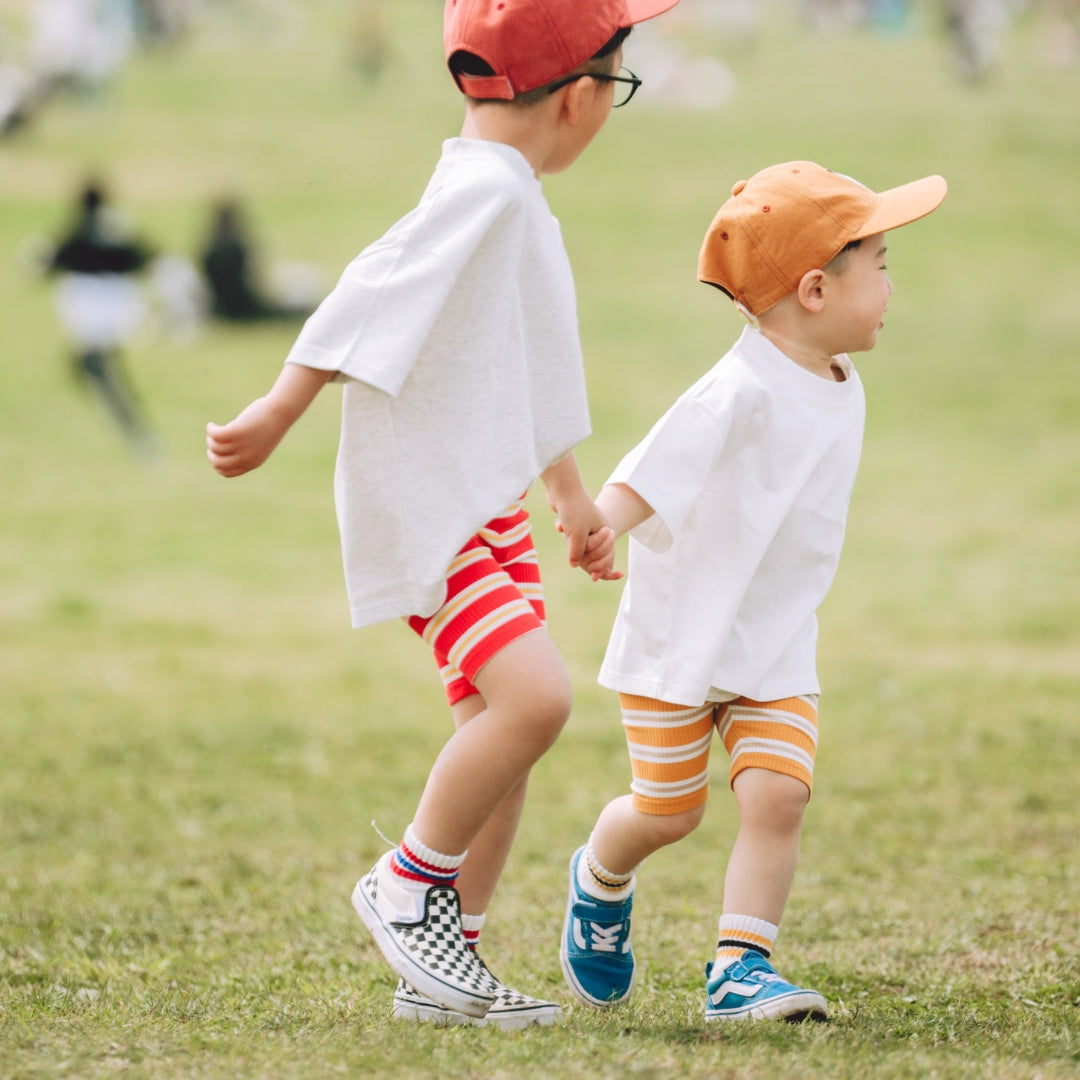 Kids half leggings【red×mustard】 – カッコイー