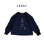 pizza l/s tshirts 【 navy 】